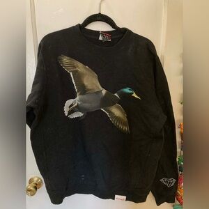 Diamond supply co Game Duck Hunt Crewneck Sweatshirt rare, black, size large.